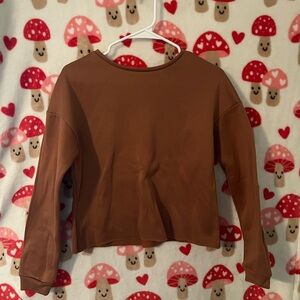 Brown Long Sleeve Top